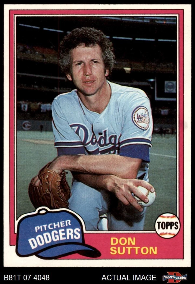 1981 Topps #605 Don Sutton Dodgers HOF 8 - NM/MT - Image 1 of 1