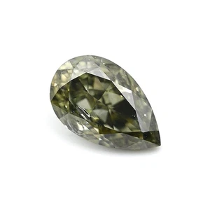0.17 Ct Natural Fancy Dark Color Chameleon Diamond Pear GIA Certified Jewelry - Picture 1 of 7