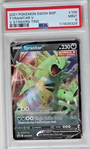 PSA 9 TYRANITAR V 2021 Pokemon Black Star Promo #109 - Picture 1 of 2