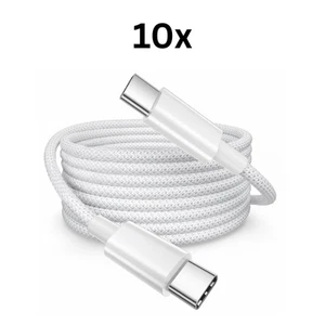 10 x 1.5M Woven Bulk Job lot Charger Cable USB Type C to C for iPhone Samsung - Picture 1 of 6