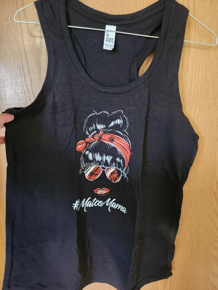 District Matco Tools Matco Mama Womens Graphic Racerback Tank Top Small Black - Image 1 of 4