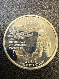 2002 S State Quarter Ohio Gem Proof Deep Cameo 90% Silver R29 - Picture 1 of 2