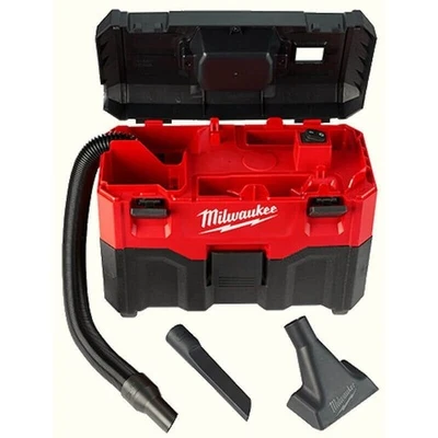 For Milwaukee 0880-20 Cordless Wet/Dry Vacuum, 2 Gal, 82 dB, Red - Image 1 of 4