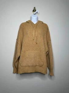 American Eagle hellbrauner Strick-Hoodie Damen Large - Bild 1 von 5