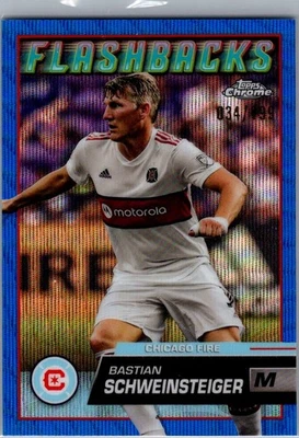 2023 Topps Chrome Flashbacks Bastian Schweinsteiger #155 Blue Wave /199 - Image 1 of 2