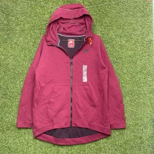 Nike Tech Jacket Womens Medium Fleece Cape Full Zip Up Hoodie 811710 681 NWT - Picture 1 of 14