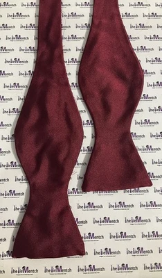 Rare Brooks Brothers Solid Red Butterfly Self Tie Bow Tie Silk (New-Minor Flaws) - Image 1 of 3