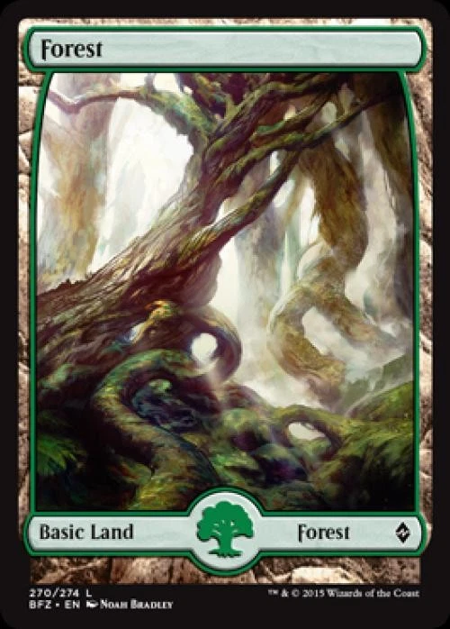 Forest (270) (Full Art) -Foil Medium Play MTG Battle for Zendikar - Image 1 of 1