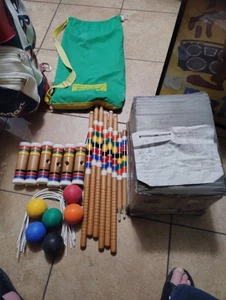 Vintage Forster Skowhegan Park Krocket Set 6 Spieler Reisetasche 99% komplett - Bild 1 von 2