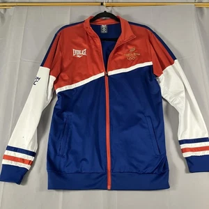 Everlast Costa Rica Olympic Jacket Mens Small Blue Red Full Zip Track Team CR - Picture 1 of 22