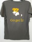 Live And Tell Women?s Large Gray Fetching Apparel Nice Cute Dog T-Shirt Tee
