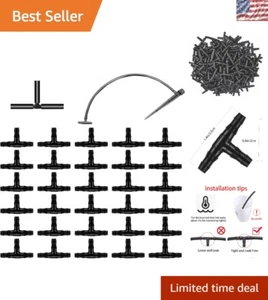 Practical 300 Pcs Drip Irrigation Barbed Tee Connectors for Easy Installation - Picture 1 of 9