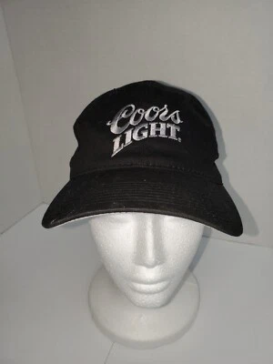 Gorra de béisbol Coors Light unisex adulto negra ajustable con tirantes bordada Foto 1 de 4