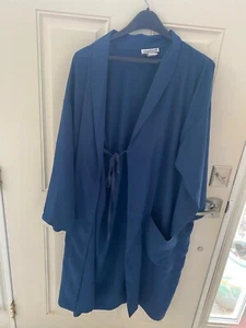 Magellan's Travel Gear Blue Kimono-Style Tie Front Midi Jacket - Picture 1 of 2