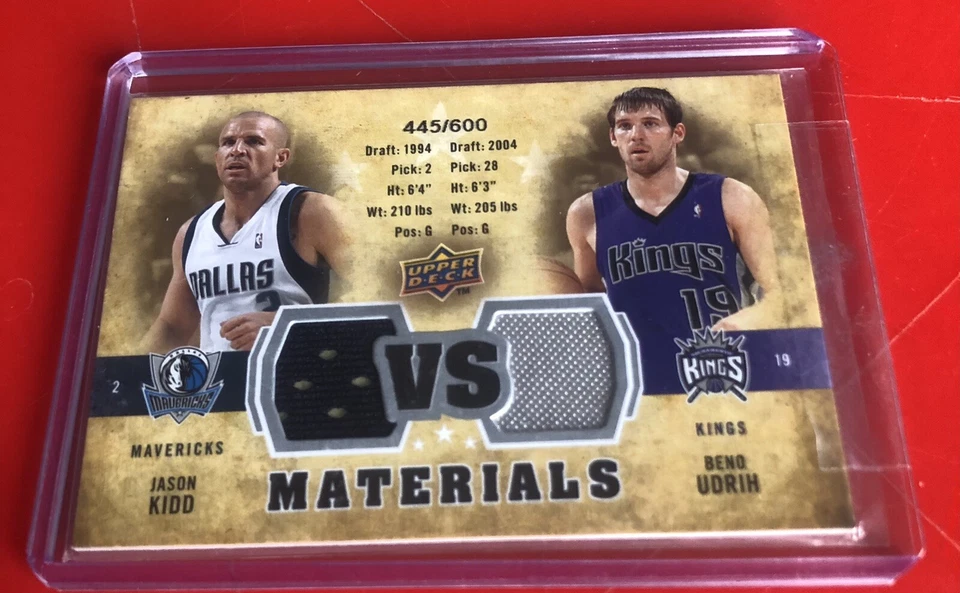 2009-10 Upper Deck Jason Kidd/Beno Udrih 344/600 Dual Jersey #VS-KU - Image 1 of 1