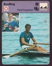 PERTTI KARPPINEN Finland Sculling Rowing Photo 1979 SPORTSCASTER CARD #74-21
