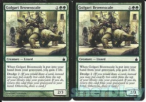 MTG Magic the Gathering TCG RAVNICA 2X Golgari Escala Marrón Lagarto Verde 166 / 306 - Imagen 1 de 1