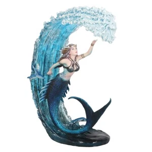 Wasser Elementar Zauberin Figur von Anne Stokes, Meerjungfrau Welle Geschenk Skulptur - Bild 1 von 6