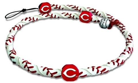 Cincinnati Reds Classic Frozen Rope Baseball Necklace [NEW] Jewelry Leather Cover