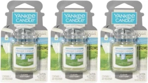 Velas Yankee - Paquete de 3 - Algodón limpio - Ultimate Carjar - Hogar/Automático/Oficina - Imagen 1 de 1