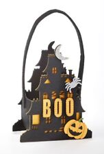 6" Delton Felt BOO Haunted House JOL Mini Candy Bag Retro Vntg Halloween Decor