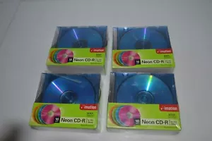 ^^ IMATION NEON CD-R 1X-52X 700MB 10 DISCS SEALED PACKAGE LOT OF 4 NEW (NYR36) - Picture 1 of 2