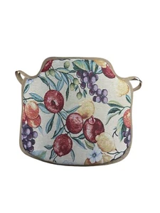 Fruits Natural Tapestry Small Spindle Back Tie-On Seat Pad Garden/Kitchen/Dining - Picture 1 of 5