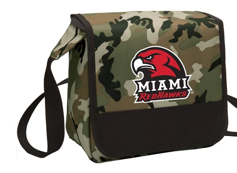 Miami RedHawks Camo Lunch Bag Miami University Cooler Tote Lunchbox Bags Cover
