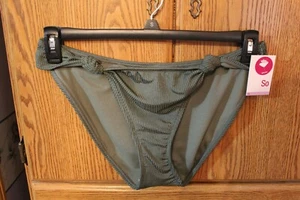 Size XL Olive Green Bikini Swimsuit Bottom. Side Knots. NWT - Picture 1 of 2
