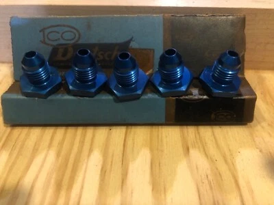 INSTALACIÓN DE EXTREMO DE MANGUERA Montaje de enfriador de aceite Manguera de acero inoxidable Azul TK-FITTING Foto 1 de 3