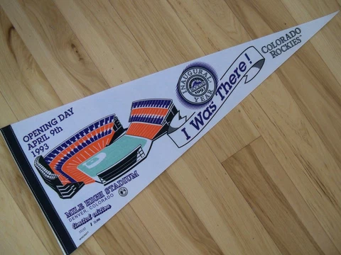 Colorado Rockies Opening Day Apr 9 1993 Pennant Inaugural Year Denver Mile High Cover