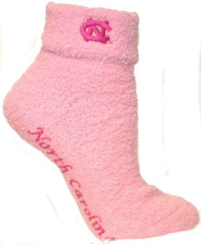 NCAA Pink Non-Skid Slipper Fuzzy Lounge Socks Cover