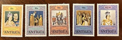 Antígua: 1978 conjunto completo de 5. SC# 508-512 MNH. ID# 05165 - Imagem 1 de 2
