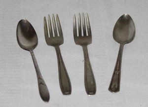 Vintage Silberbesteck Menge - Gemeinschaftsplatte & Strauß Silberplatte Gabeln & Löffel - Bild 1 von 4