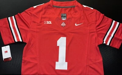 Camiseta Quinshon Judkins Roja Ohio State OSU Buckeyes Cosida 1 FUSIBLE Cosida Foto 1 de 4