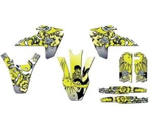 2016-2018 TC 65 ZANY Yellow Senge Graphics Kit Compatible with Husqvarna - Picture 1 of 10