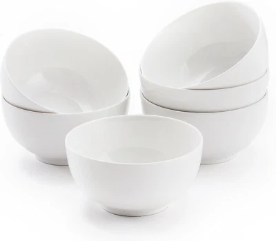 White Soup Bowls 6 In, 26Oz round Large Ceramic Bowls Set of 6, Deep Porcelain B - Image 1 of 4