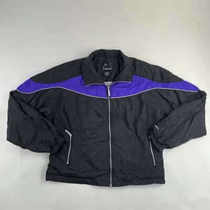 Vintage Head Ski Jacket XL Black Purple Womens Full Zip Quilted Used Sweater - Picture 1 of 11