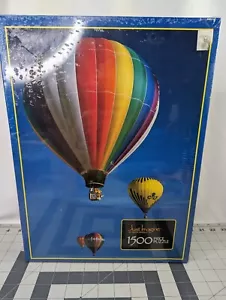 Milton Bradley schwebendes kostenloses Puzzle 1500 Teile Heißluftballons versiegelt 1985 - Bild 1 von 6