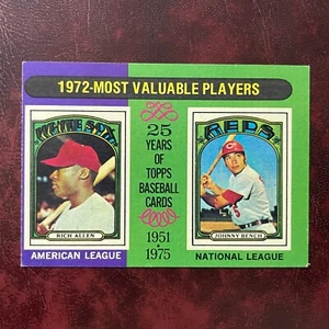 1975 Topps Set JOHNNY BENCH DICK ALLEN 1972 MVPs #210 REDS WHITE SOX - NR-MINT - Picture 1 of 2