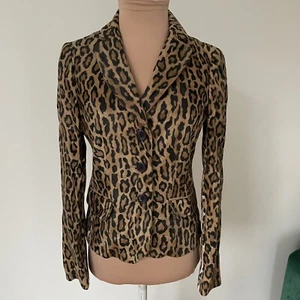 Moschino Cheap and Chic Vintage 90s/Y2K Leopard Print Blazer Jacket EUC Sz US 4 - Picture 1 of 13