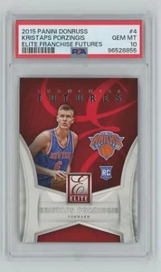 2015-16 Donruss Elite Franchise Futures Kristaps Porzingis RC PSA 10 Knicks #4 - Picture 1 of 2