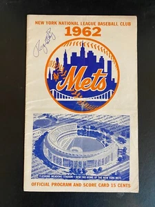 1962 Mets (First Year) unscored Cardinals at Mets program - Picture 1 of 3