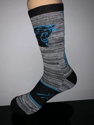 CAROLINA PANTHERS NFL FOOTBALL JERSEY LOGO TICKET RMC CREW LENGTH SOCKS LARGE Cover