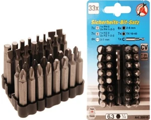 BGS DIY Bit-Satz für Sicherungsschrauben | Antrieb Außensechskant 6,3 mm (1/4") - Picture 1 of 3