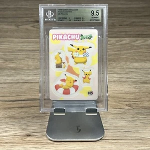 BGS 9.5 Pikachu #05 ausgefallene Graffiti Sealdass Pokemon Karte Aufkleber BANDAI JPN PSA - Bild 1 von 3
