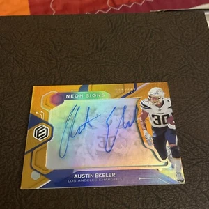 2020 Austin Ekeler Panini Elements Neon Signs Holo Autograph Auto /125  - Picture 1 of 3