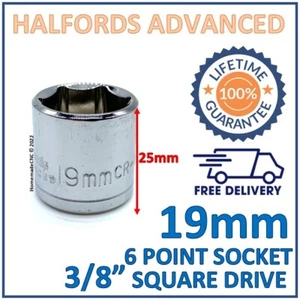 Halfords Advanced 19mm 3/8" Unidad Cuadrada 6 Puntos Enchufe -Nuevo- Garantía de por Vida - Imagen 1 de 6