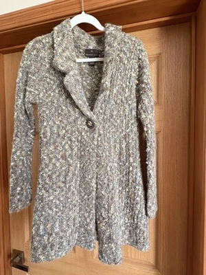 Women's Fenn Wright Manson Knit Beige/Gray Cardigan Wool Acrylic Blend Size M - Image 1 of 4
