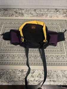 Vintage Retro COMPASS USA Purple/Black Fanny Pack Waist Pack - Picture 1 of 10